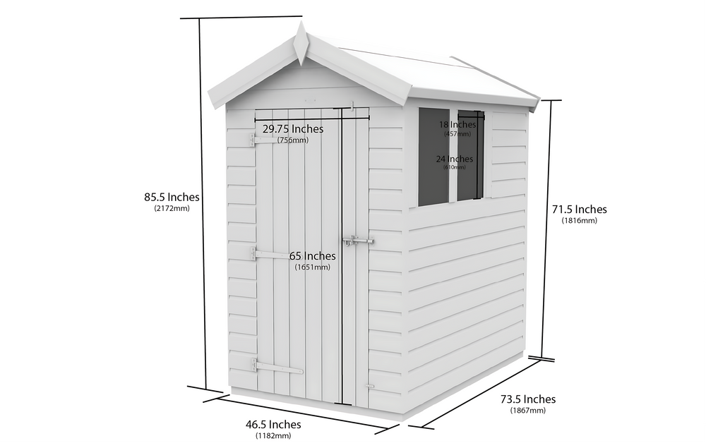 4ft x 6ft Apex Security Shed