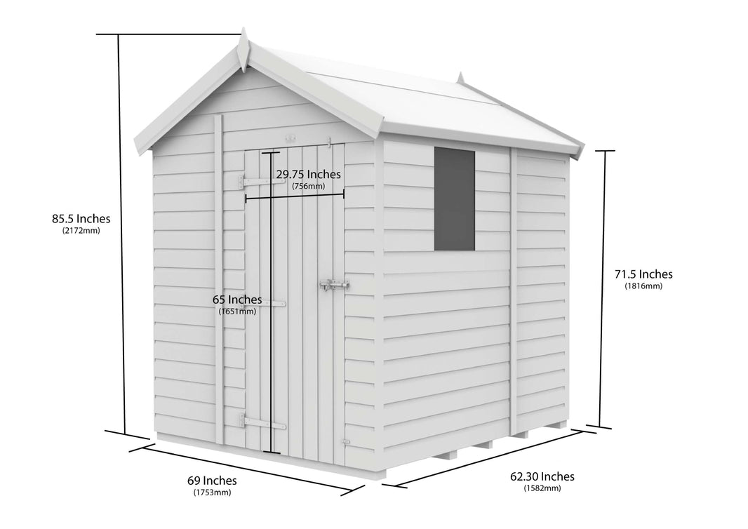 image 6ft x 5ft Apex Shed