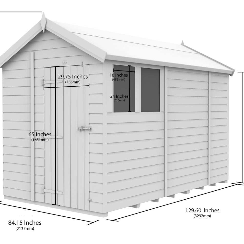 7ft x 11ft Apex Shed