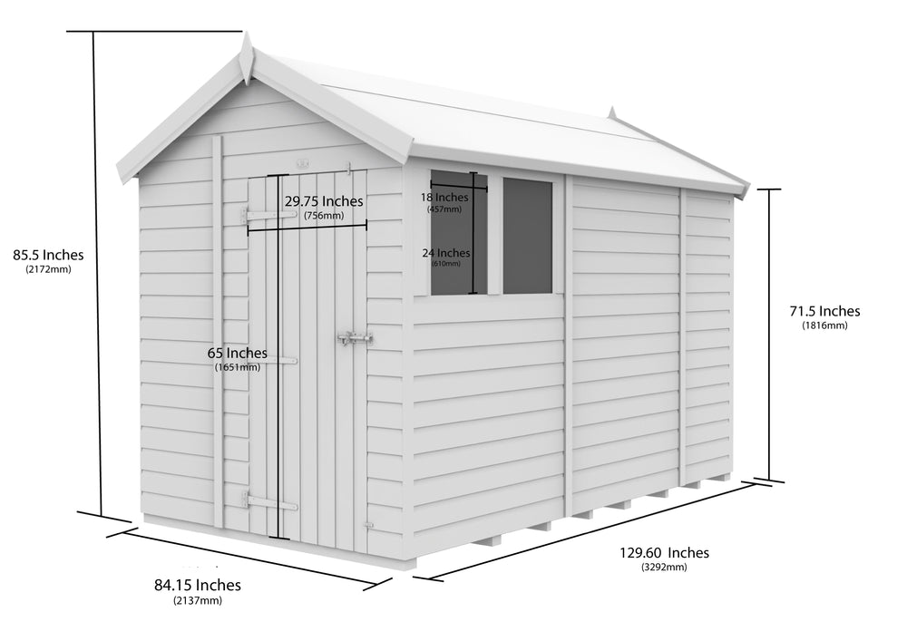7ft x 11ft Apex Shed