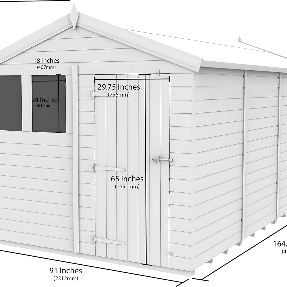 8ft x 14ft Apex Shed