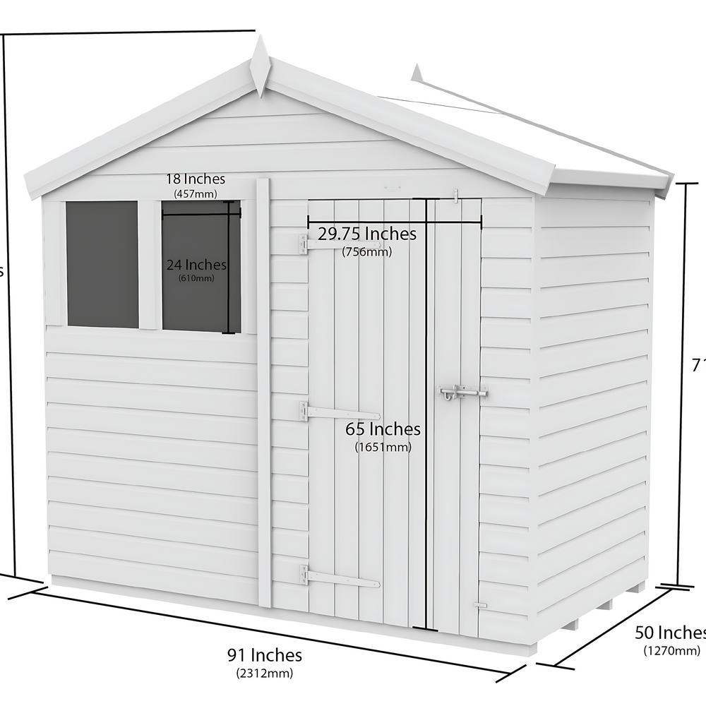 8ft x 4ft Apex Shed