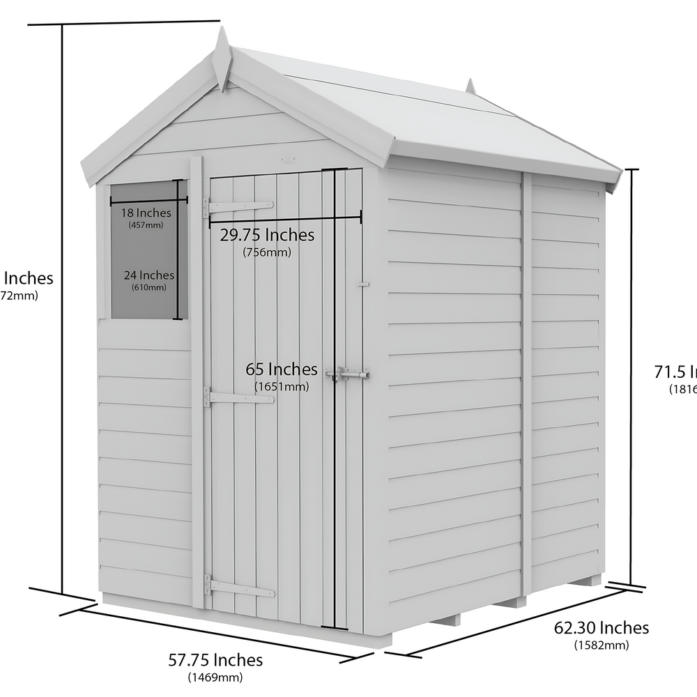 5ft x 5ft Apex Security Shed