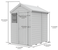 5ft x 5ft Apex Security Shed