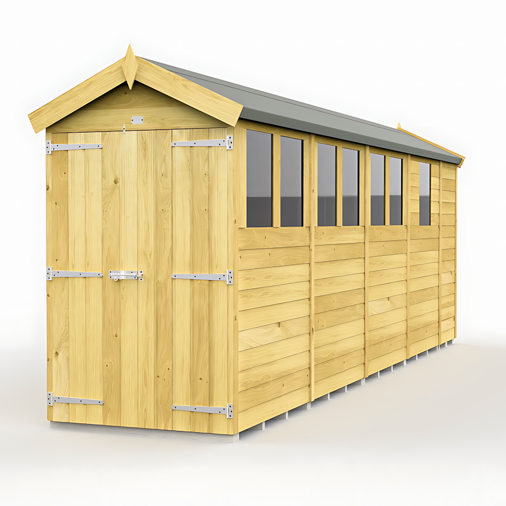 5ft x 17ft Apex Shed