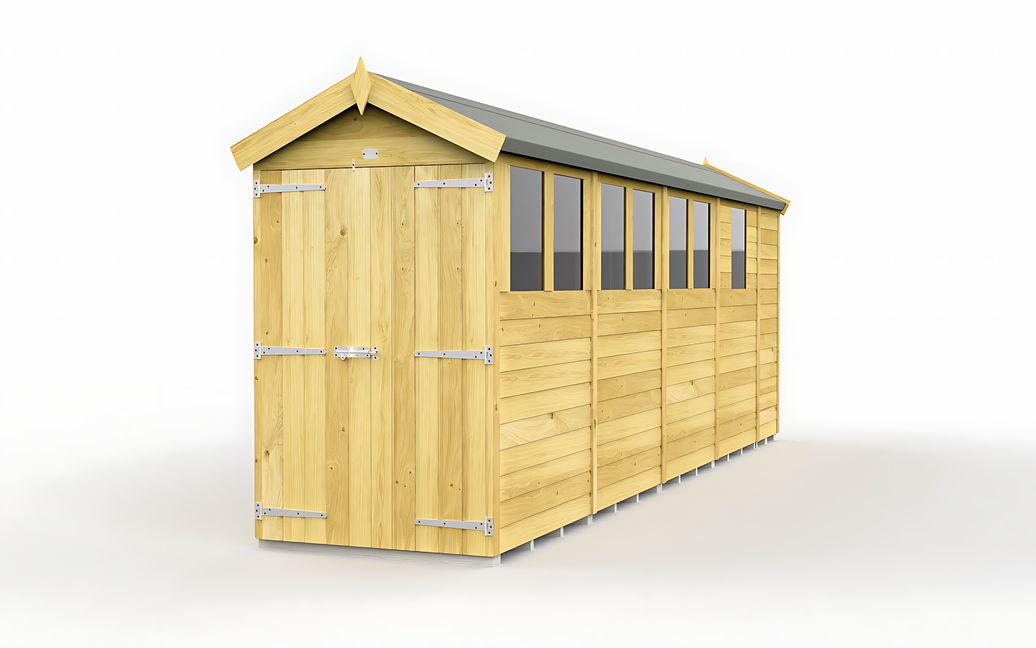 5ft x 17ft Apex Shed