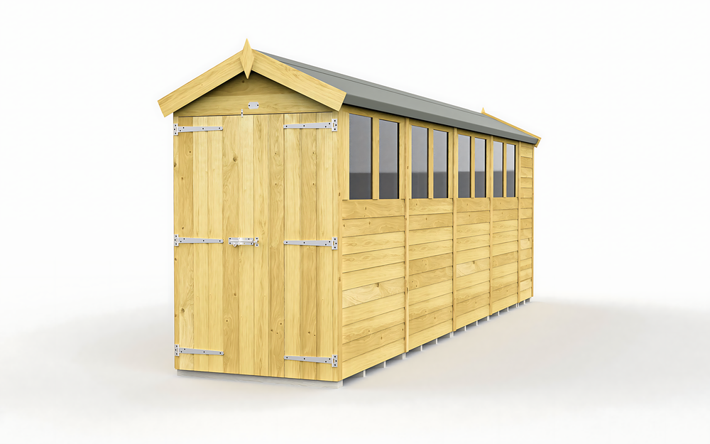 5ft x 20ft Apex Shed