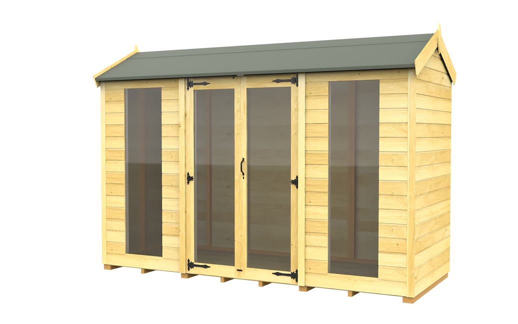 4ft x 10ft Apex Summer House (Full Height Window)