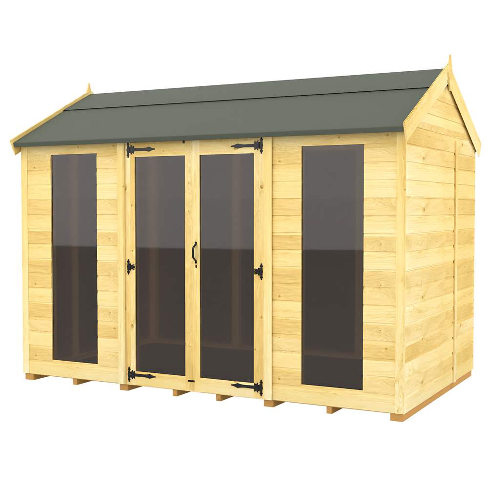 8ft x 10ft Apex Summer House (Full Height Window)