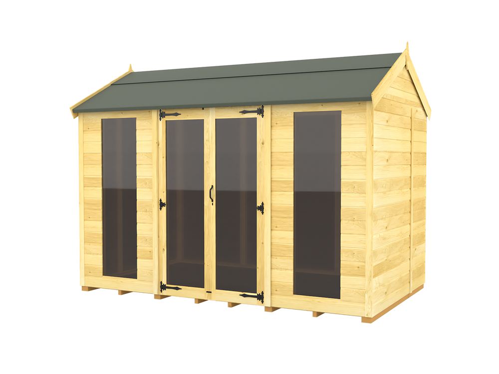 8ft x 10ft Apex Summer House (Full Height Window)