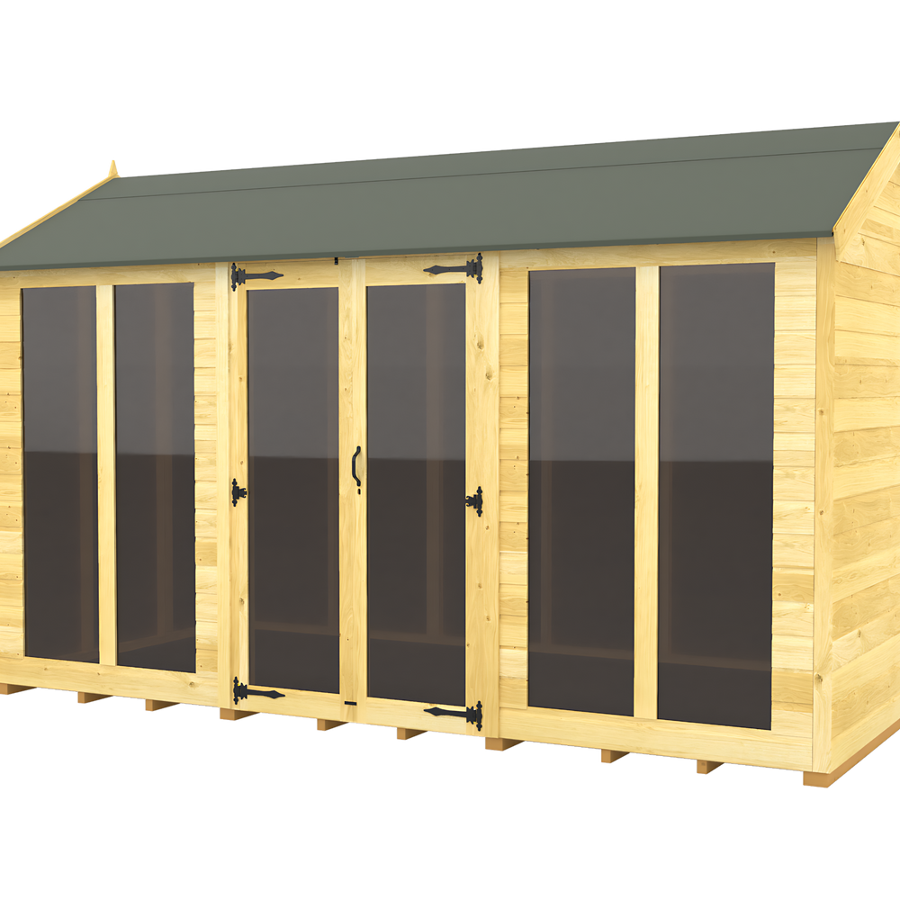 8ft x 12ft Apex Summer House (Full Height Window)