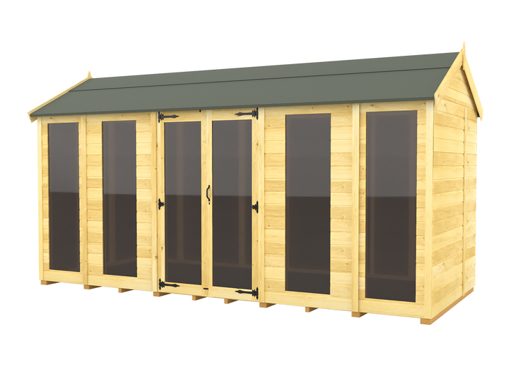 6ft x 14ft Apex Summer House (Full Height Window)