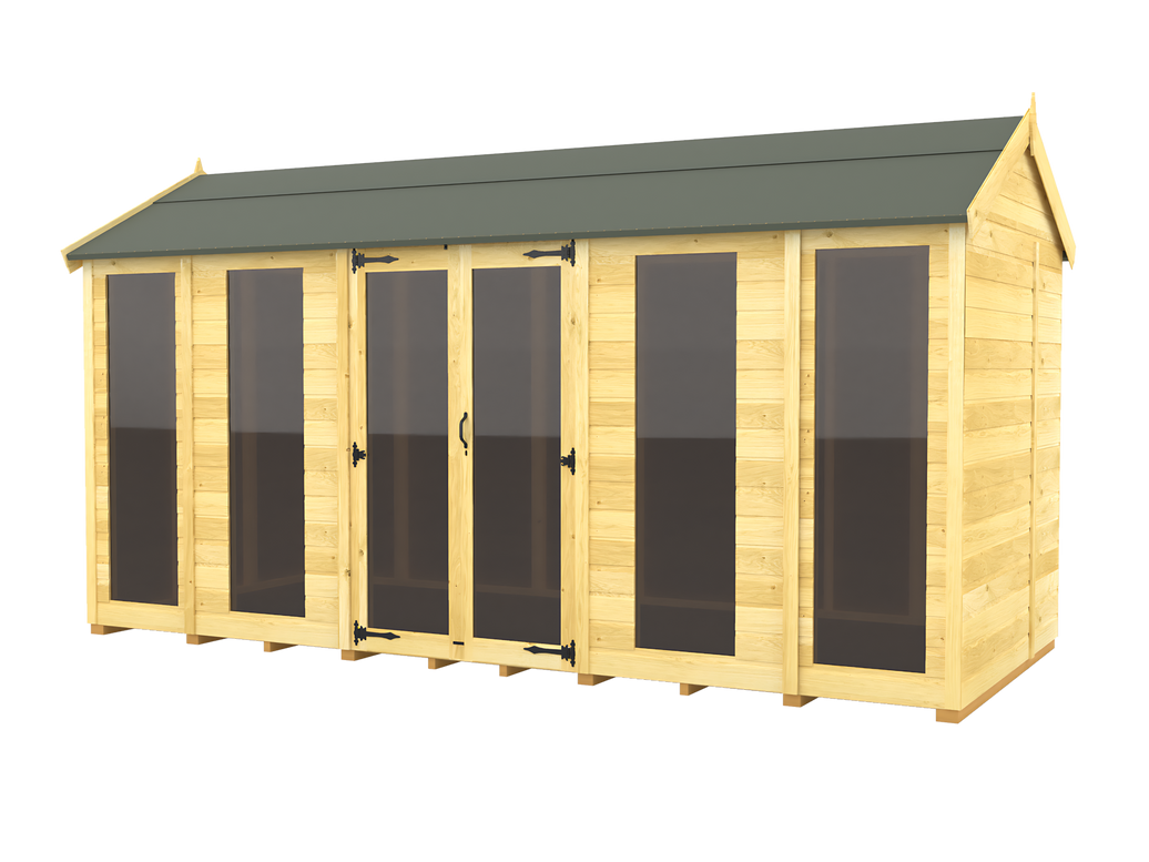 8ft x 14ft Apex Summer House (Full Height Window)