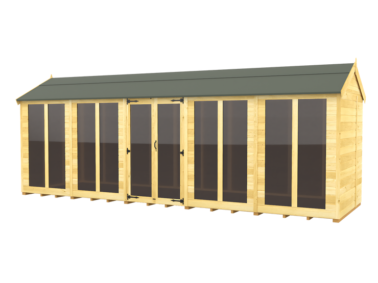 7ft x 20ft Apex Summer House (Full Height Window)