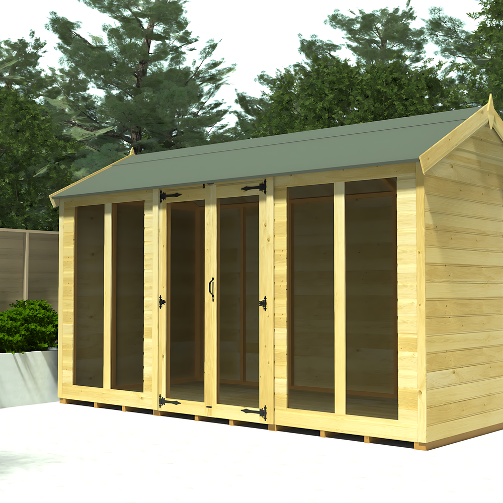 5ft x 16ft Apex Summer House (Full Height Window)