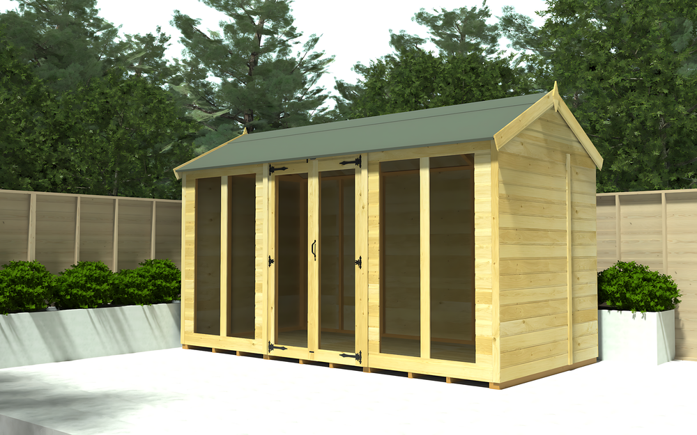 6ft x 18ft Apex Summer House (Full Height Window)