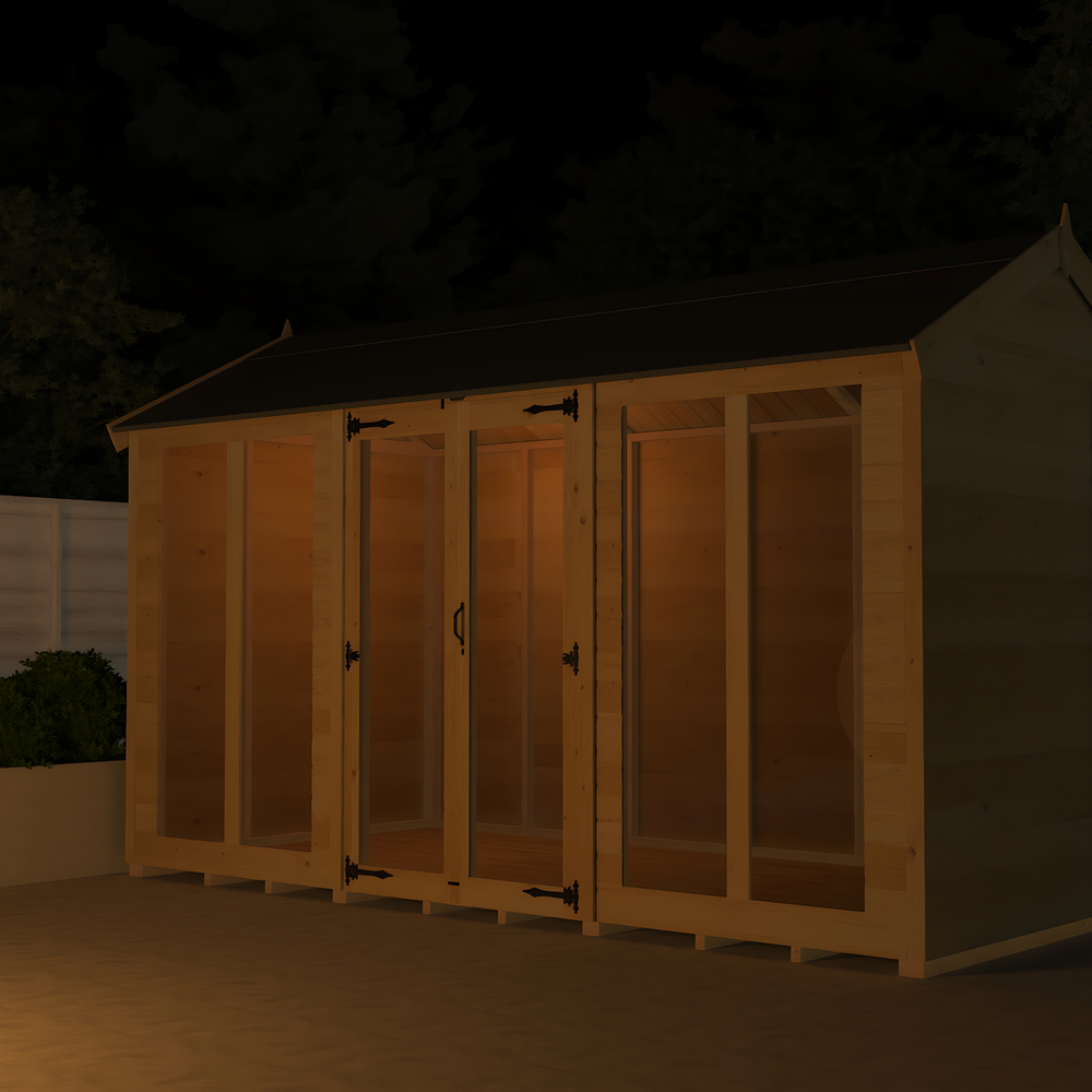 5ft x 16ft Apex Summer House (Full Height Window)