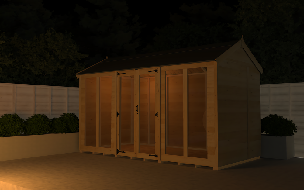 5ft x 16ft Apex Summer House (Full Height Window)