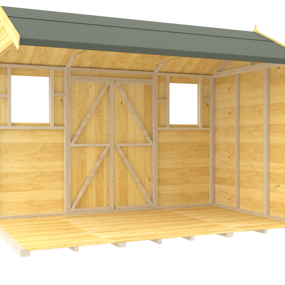 6ft x 10ft Apex Summer Shed