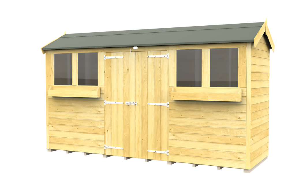 4ft x 12ft Apex Summer Shed