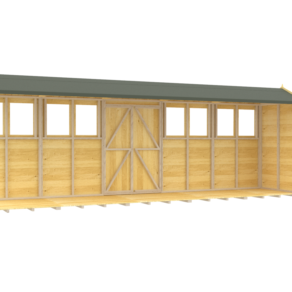 4ft x 20ft Apex Summer Shed