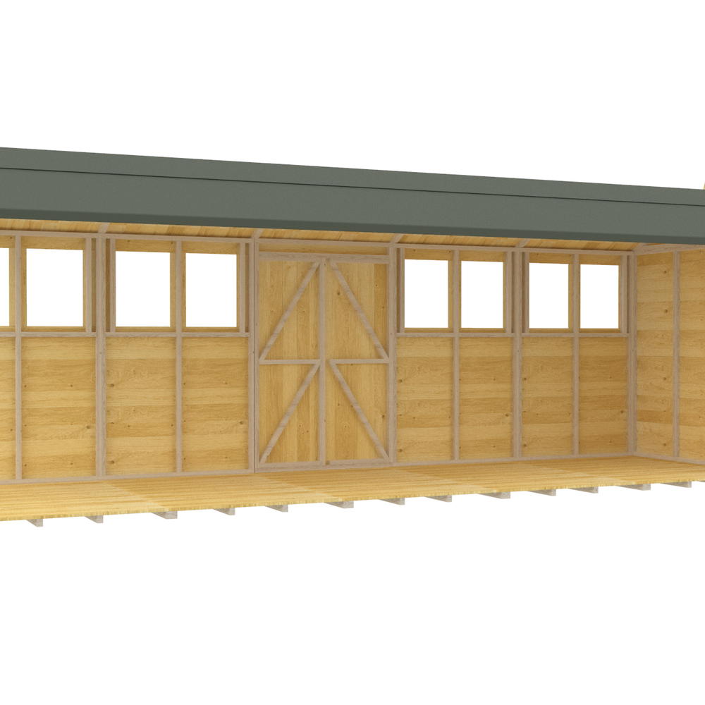 5ft x 20ft Apex Summer Shed