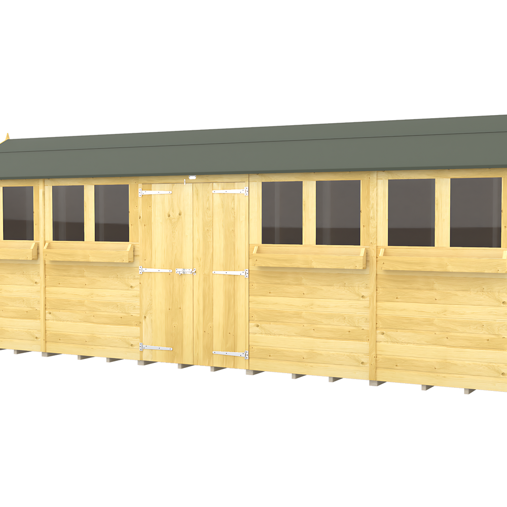 8ft x 20ft Apex Summer Shed