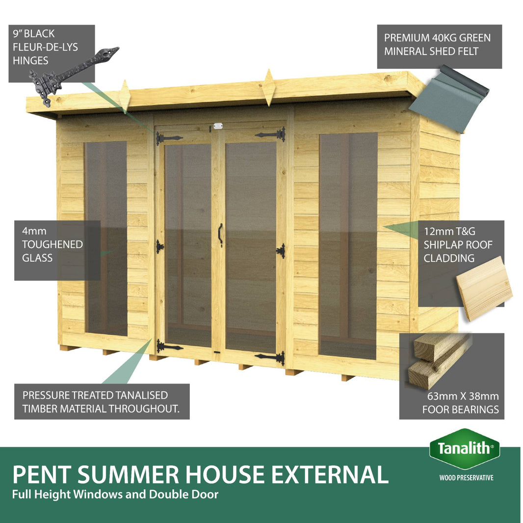 image 8ft Apex Summer House (Full Height Window)