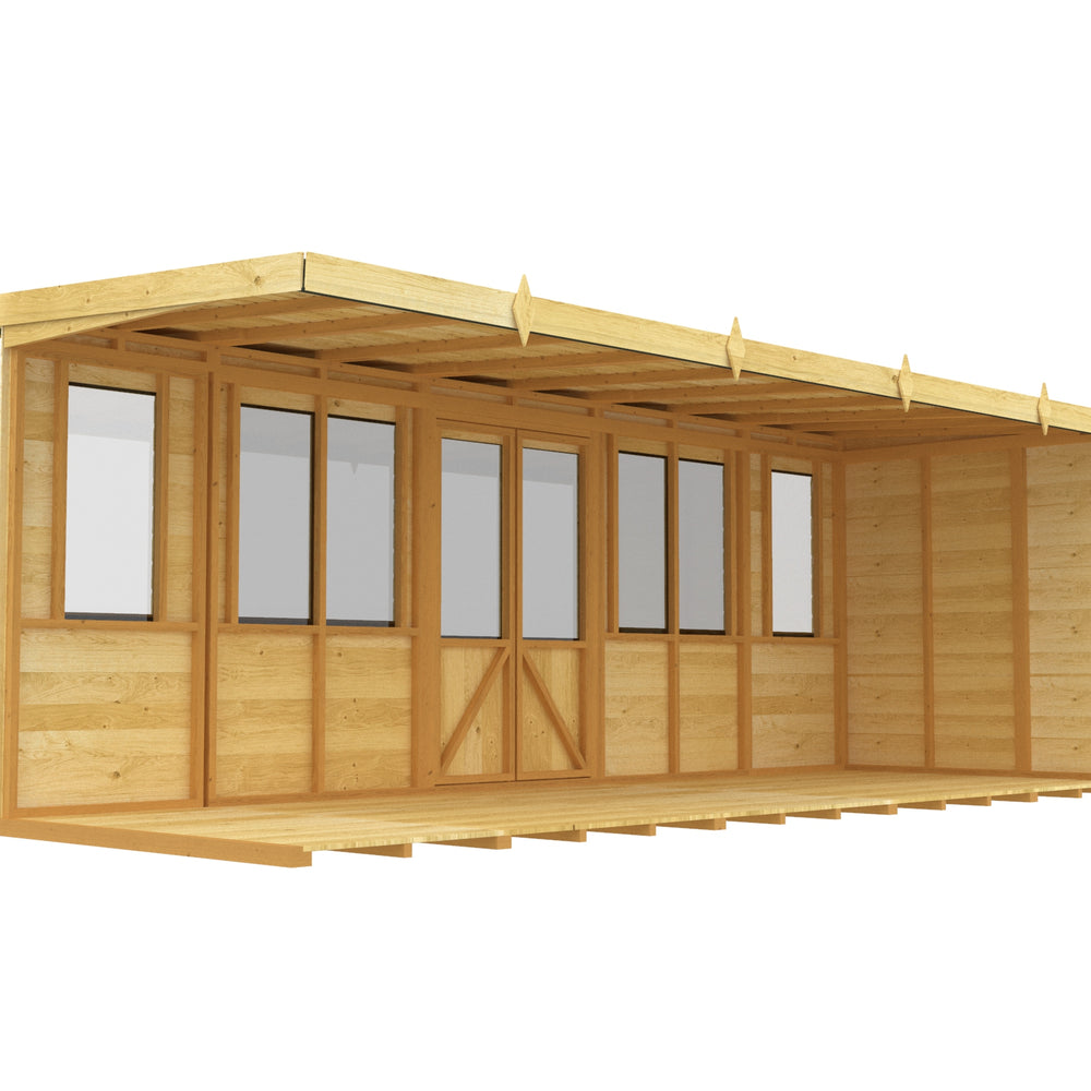 6ft x 18ft Pent Summer House