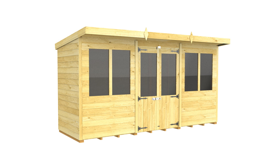 4ft x 12ft Pent Summer House