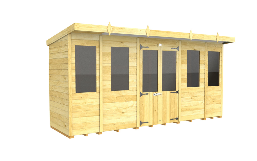 4ft x 14ft Pent Summer House