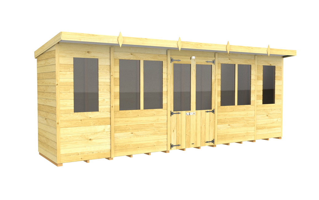 4ft x 18ft Pent Summer House
