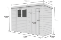 4ft x 10ft Pent Shed
