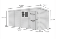 6ft x 16ft Pent Shed