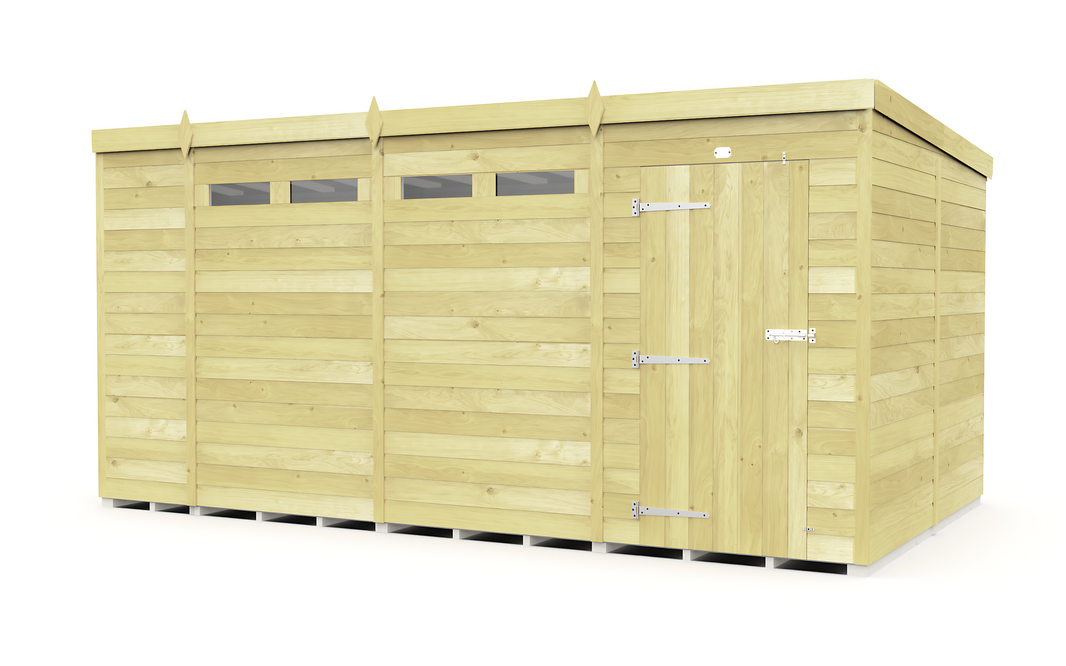 image 8ft x 15ft Pent Security Shed