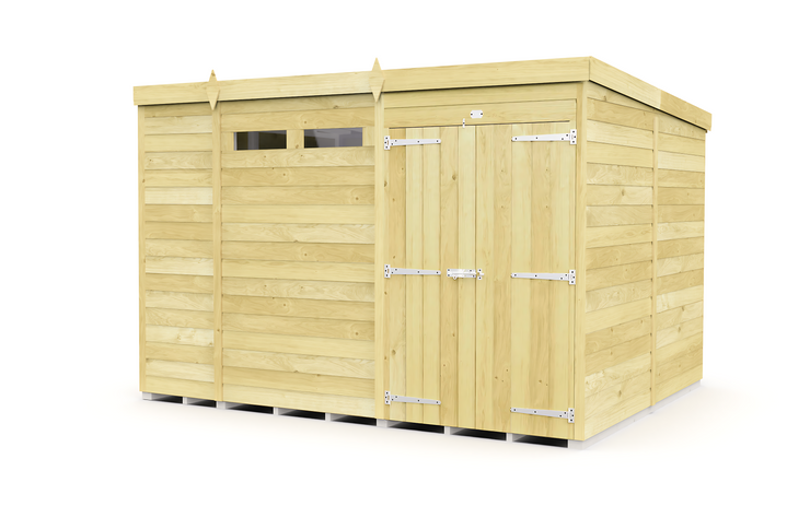 8ft x 11ft Pent Security Shed