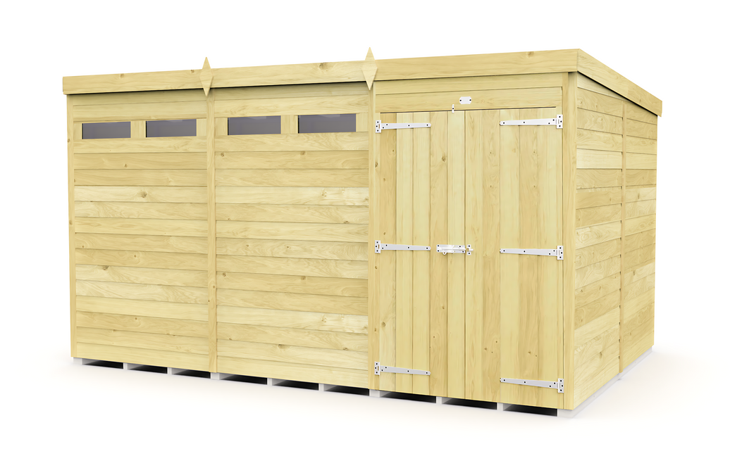 8ft x 12ft Pent Security Shed
