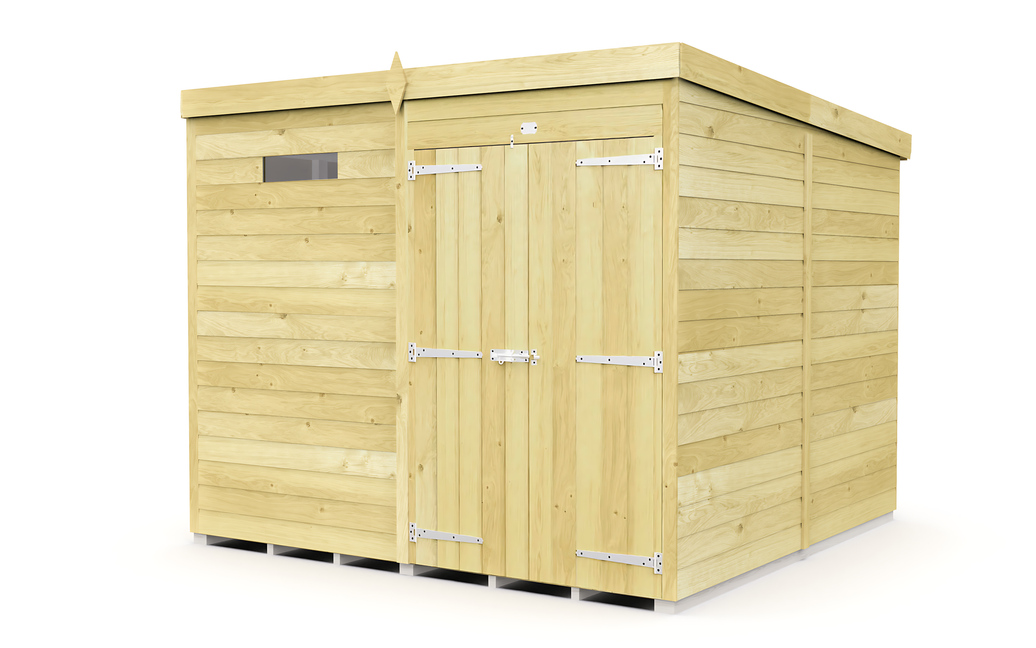 8ft x 7ft Pent Security Shed
