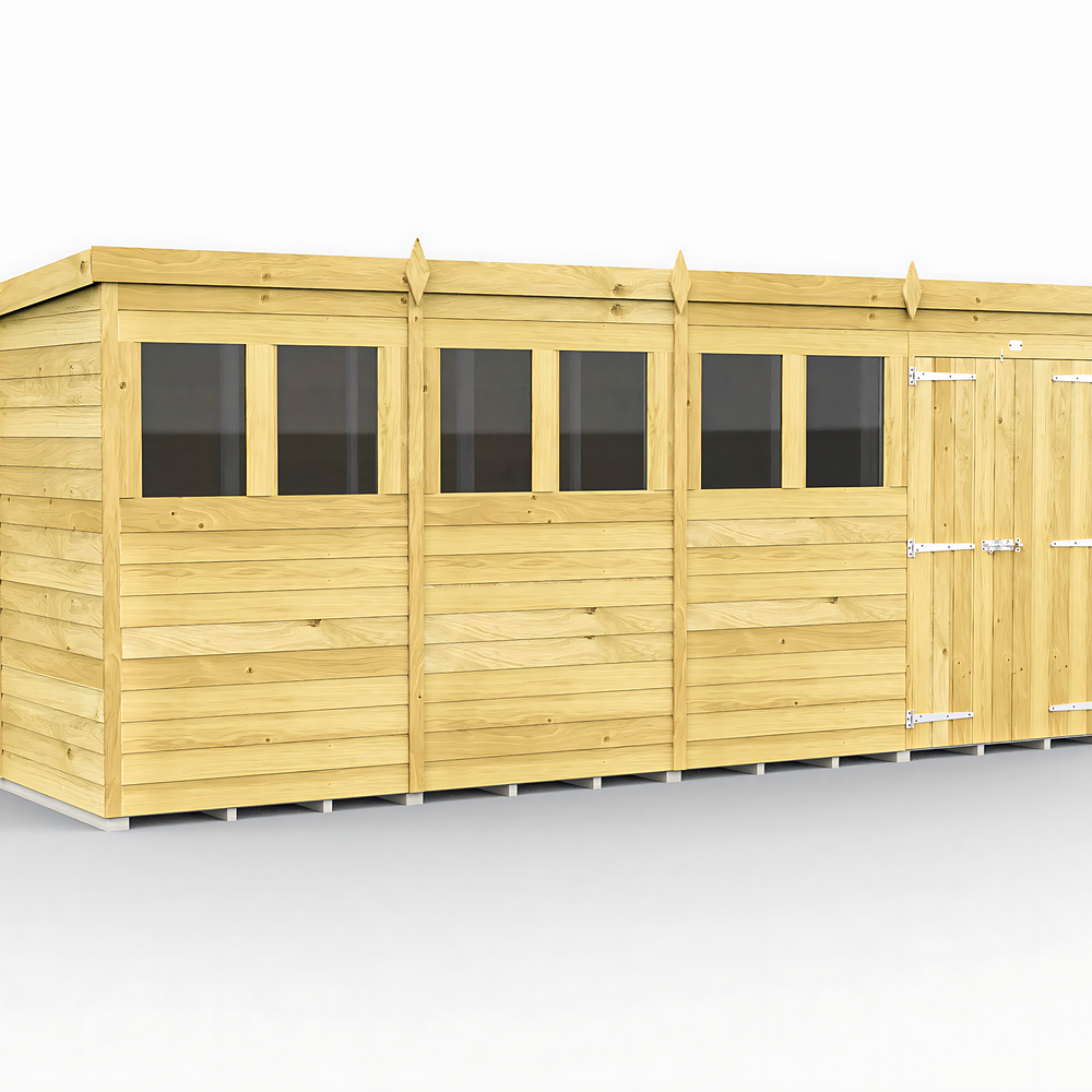 6ft x 16ft Pent Shed