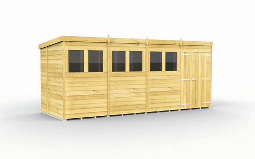 6ft x 16ft Pent Shed