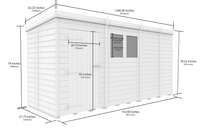 5ft x 13ft Pent Shed