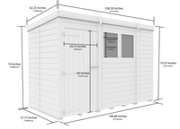 5ft x 9ft Pent Security Shed
