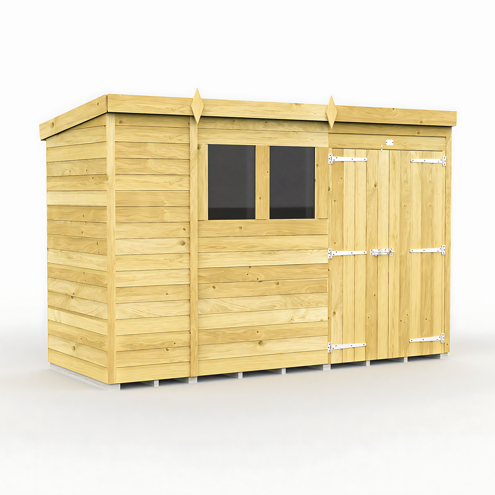 4ft x 10ft Pent Shed