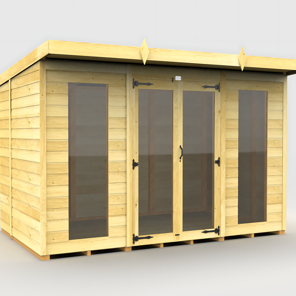 4ft Pent Summer House (Full Height Window)