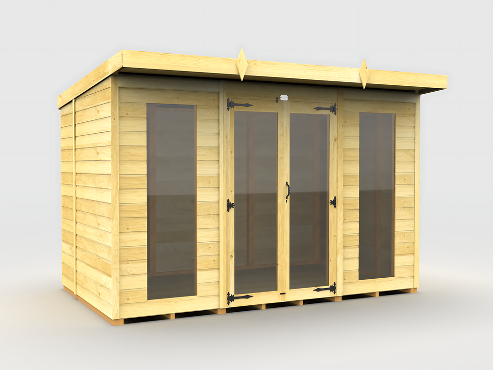 4ft Pent Summer House (Full Height Window)