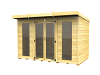7ft x 10ft Pent Summer House (Full Height Window)