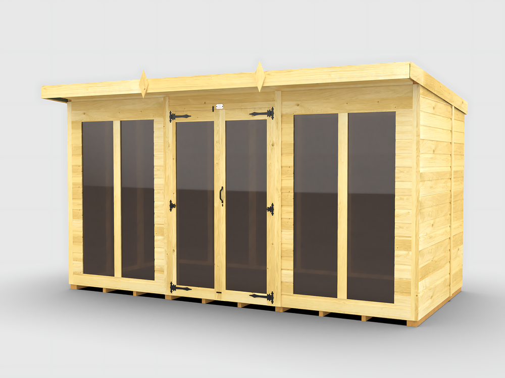 4ft Pent Summer House (Full Height Window)