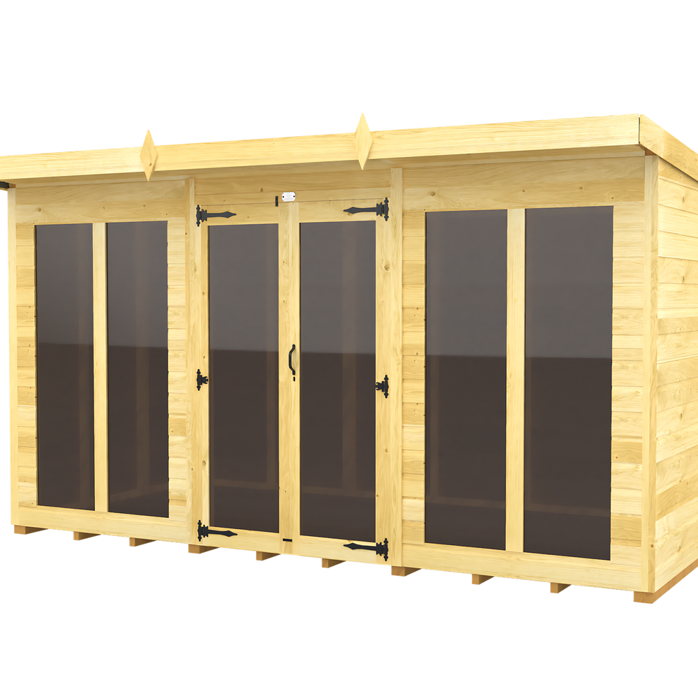 8ft Pent Summer House (Full Height Window)