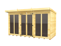 8ft Pent Summer House (Full Height Window)