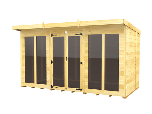 8ft Pent Summer House (Full Height Window)